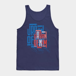 Urban Denim  3d Typographic poster Tank Top